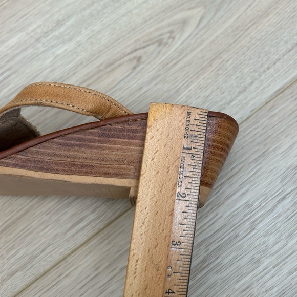 Skemo Banks Beaded Wooden Wedge Sandals Size 8 - Picture 9 of 9